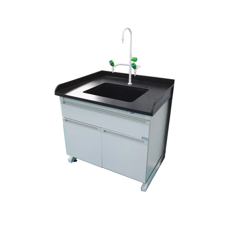 Acid Resistant Testing Laboratory Bench With Cabinet Fitting Instrument Used Apparatus Clinic Faucet Sinks