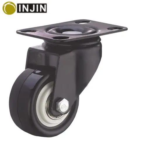 
mid-light duty double ball bearing PU caster/refrigerator casters wheels/durable swivel casters 