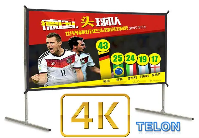 250 дюймов 16:9 3D проекционный экран быстро раза