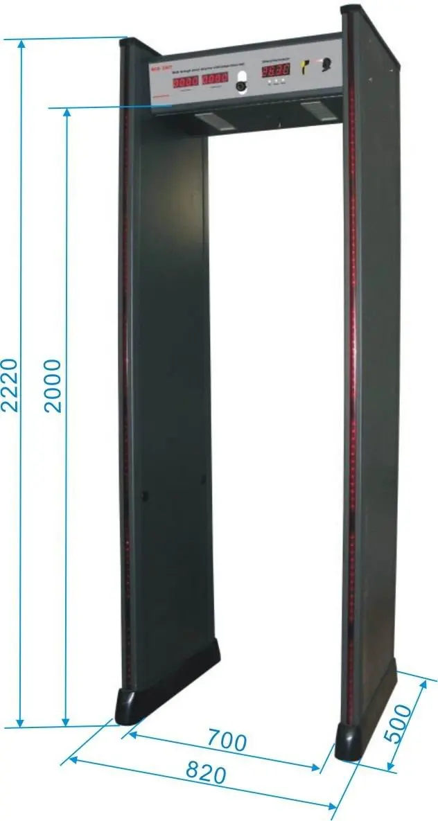 MCD-600R пройти через детектор металла тепловая система скрининга для измерения температуры