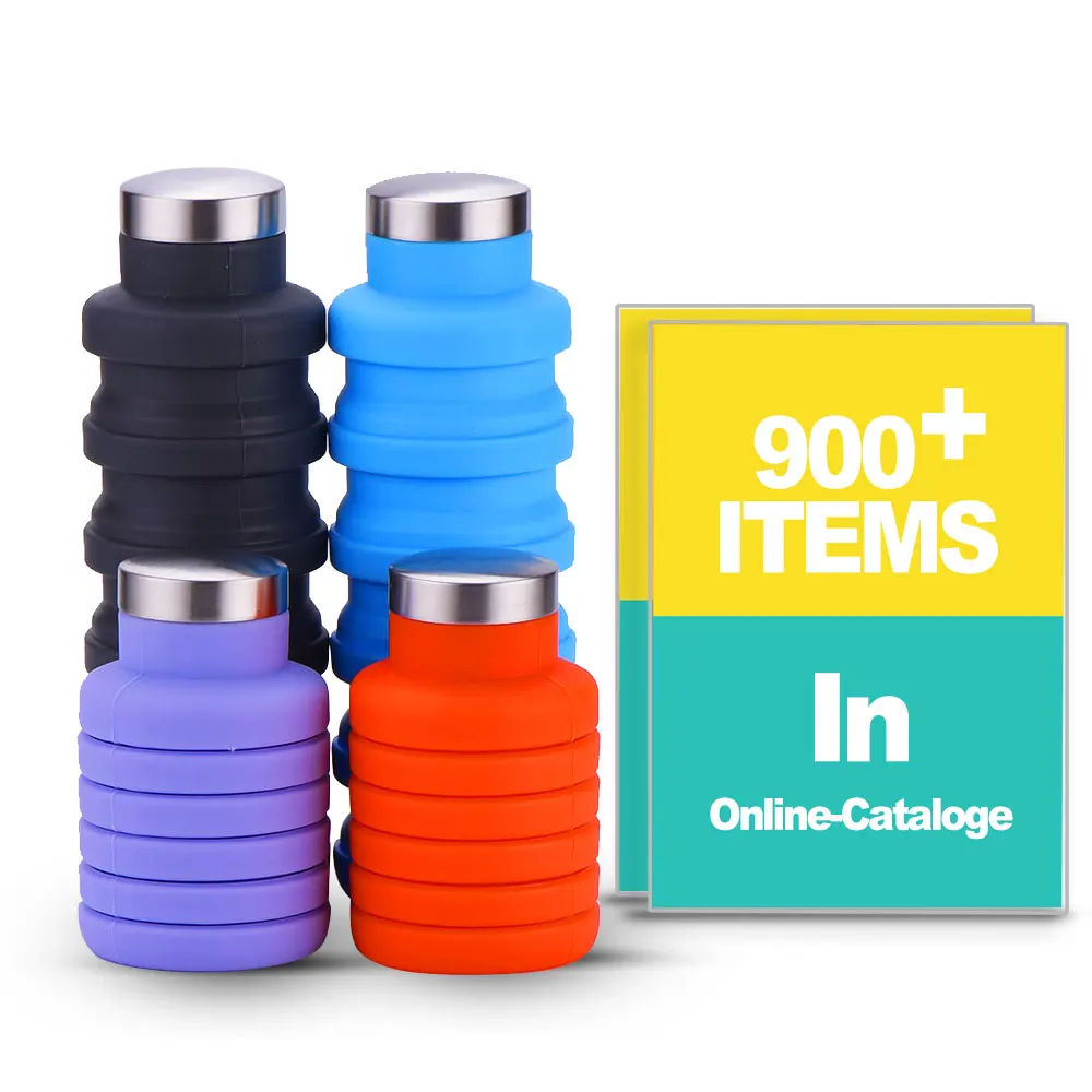 
Silicone Foldable Flask Folding Thermal Thermos for Camping 