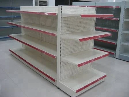 5 layers Perforated Back-Panel store Shelves supermarket rack