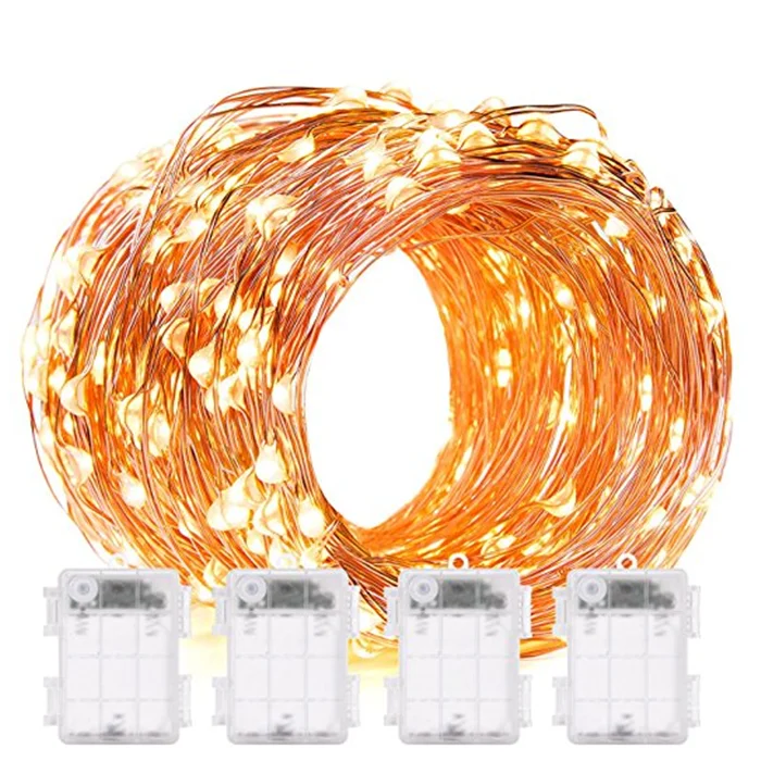 Рождество Батареи Медной Проволоки Огни Беспроводной Светодиодный Свет