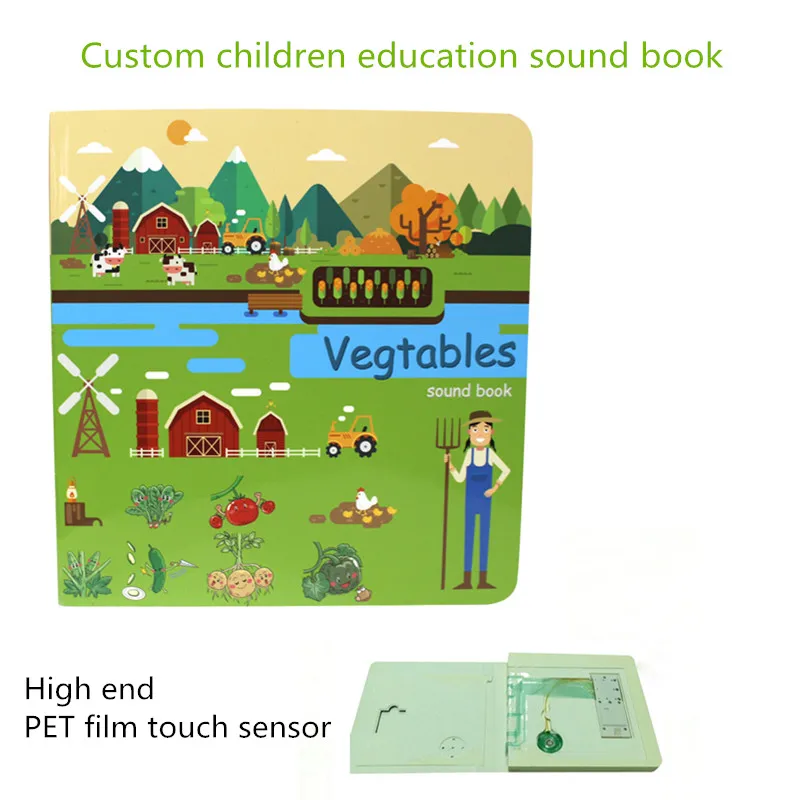
Custom paper board preschool printing children sound book 