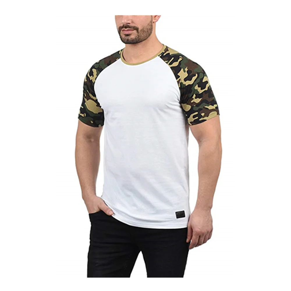 
Wholesale Clothing Manufacturers Custom Cotton Round Neck Tee,Mens Short Sleeve Camouflage T Shirt 