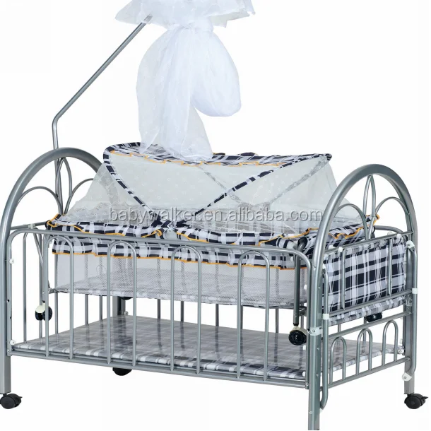 New Design Fashion Metal Cradle Baby Cot Bed with Net, for kids BM6A932