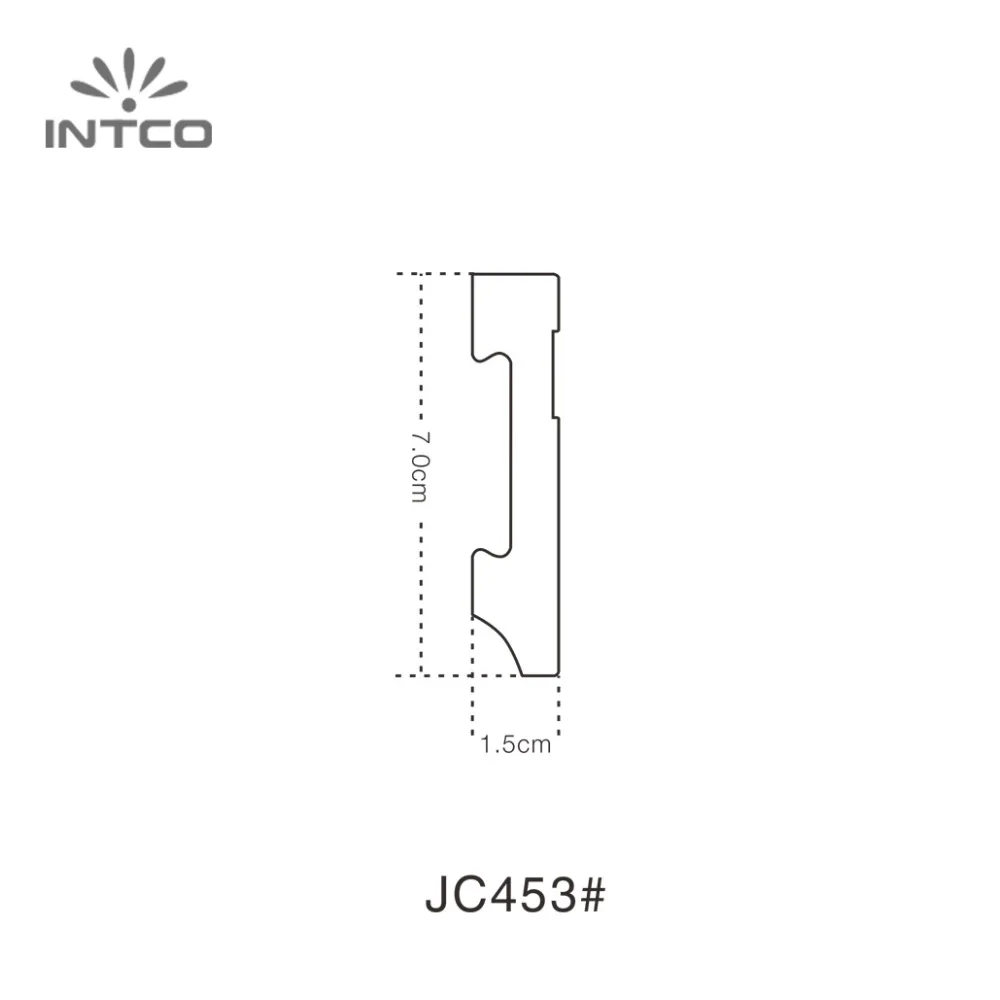 INTCO Hot Selling Quick Install Waterproof Plastic White Skirting Base Board
