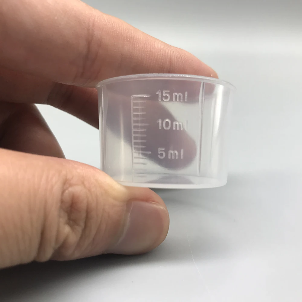 Sterile clear 15ml PP plastic  disposable medicine measuring cup for cough syrup bottle