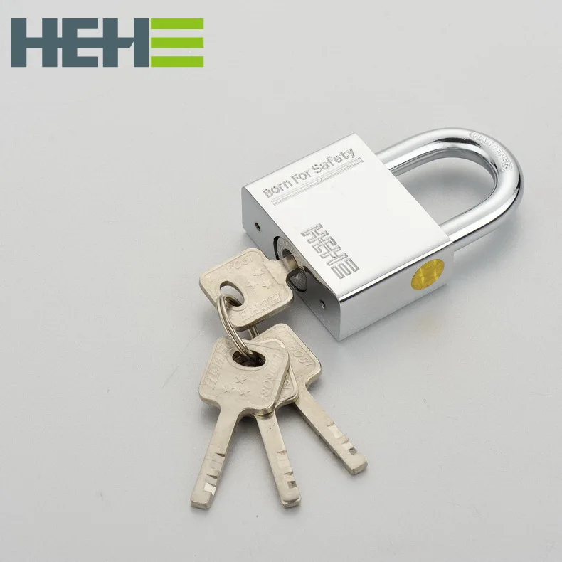  Никель/титан/латунь/Хромированный железный замок квадратной формы с лопастным ключом