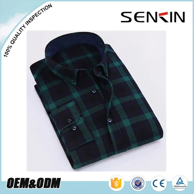 Оптовая продажа, дешевая Повседневная клетчатая рубашка с воротником на пуговицах из Китая