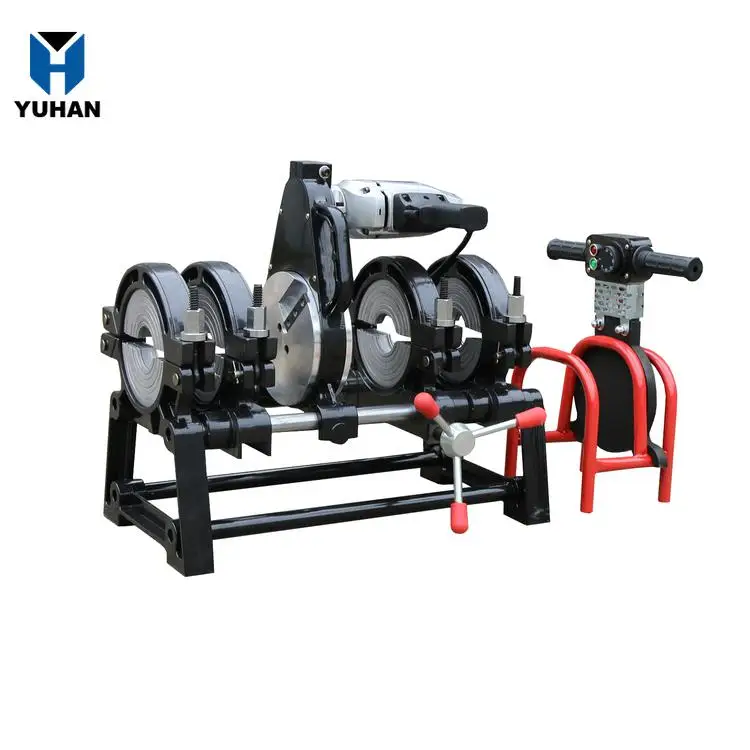 63-200mm manual HDPE plastic pipe butt welding machine with 4 clamps