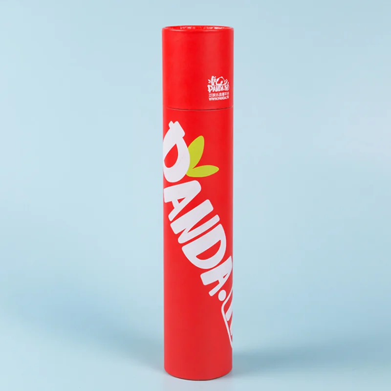 round tube wine gift box 200ml,500ml wine glass bottle packaging paper tube custom printed cylinder box shenzhen supplier