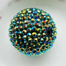 30MM Acrylic Rhinestone Beads Chunky Round Beads Shiny Bling Gumball Beads AB Finish