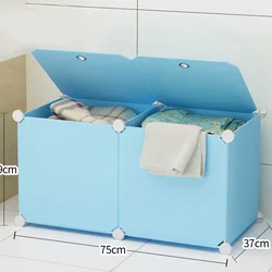 Cube DIY Modular Storage Rack Closet Organizer Bathroom Plastic Cabinet For Laundry