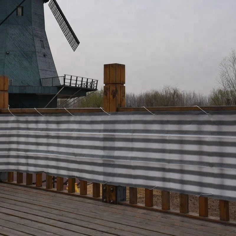 Jinguan Factory Supplier HDPE Virgin Plastic+UV Treated Stripes Color Decorative Garden Balcony Privacy Fence Screen