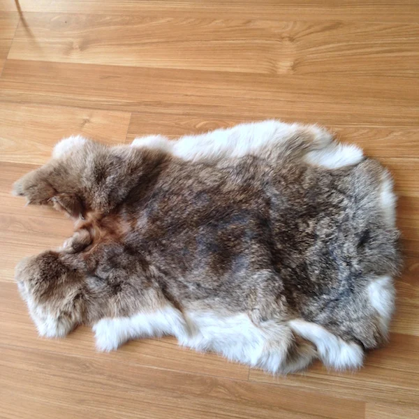 Factory wholesale  dyed color tanned large rabbit fur skin