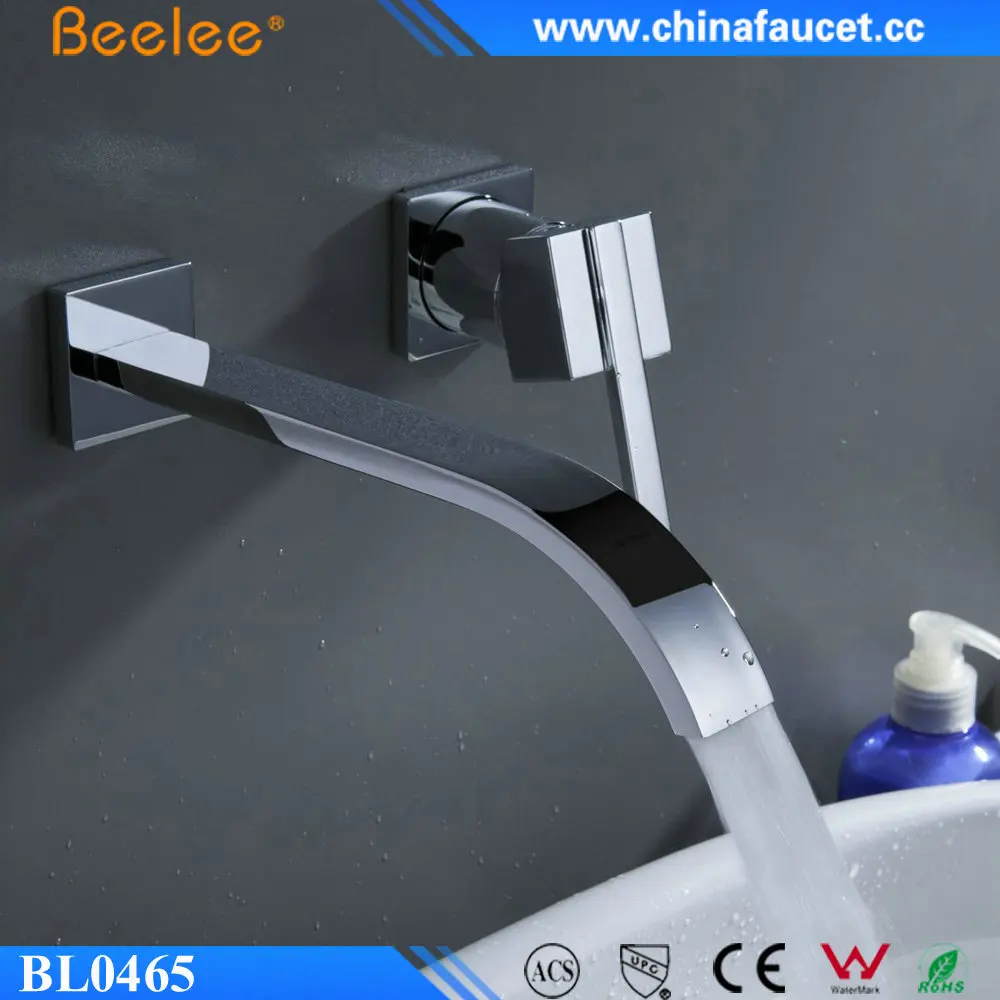 Beelee BL0465 Wall Mounted Waterfall Bathroom Faucet Vanity Sink Mixer Tap