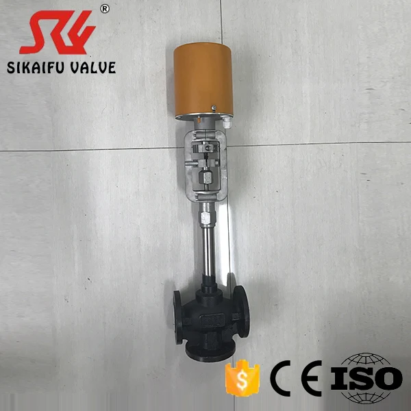 Three-way Regulating Valve with Electric Actuator