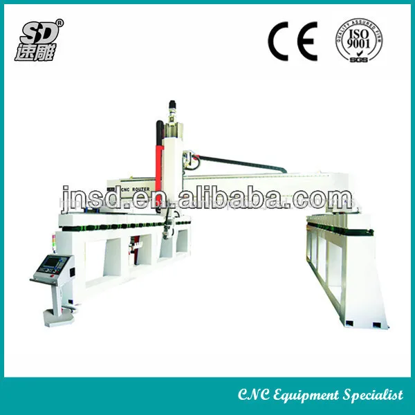 2014 Jinan sudiao 5 axis 3d cnc machine for wood stone metal