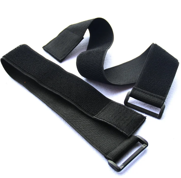 
Elastic webbing fastener straps, adjustable hook and loop strap with buckle 