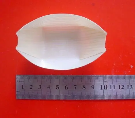 Ecco friendly wooden sushi boat disposable serving boat boat plate