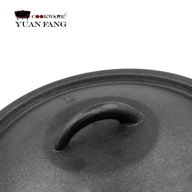 High Quality 11/14/24/26/30/32CM Camping Cookware Cast Iron Potjie South African Pot With Legs Cast Iron Cauldron