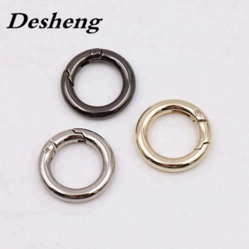 Zinc Alloy Colourful Round Ring For Bag Case Hardware Key Spring Accessories Round Wire Zinc Alloy Replace Bag Spring
