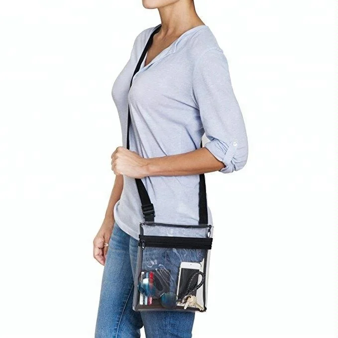 hard clear plastic crossbody bag cell phone,mesh man bags boys crossbody plastic,cheap transparent small crossbody bag clear