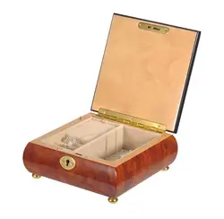PM024A classical Arabic style wooden jewelry storage case music box wood