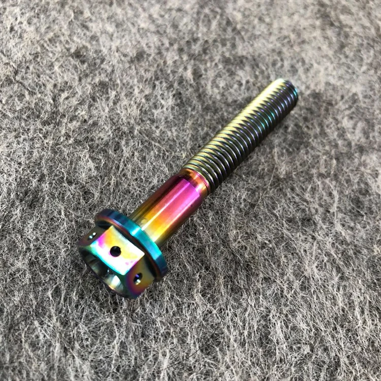 Wholesale custom gr5 titanium hex flange bolt for motorcycle