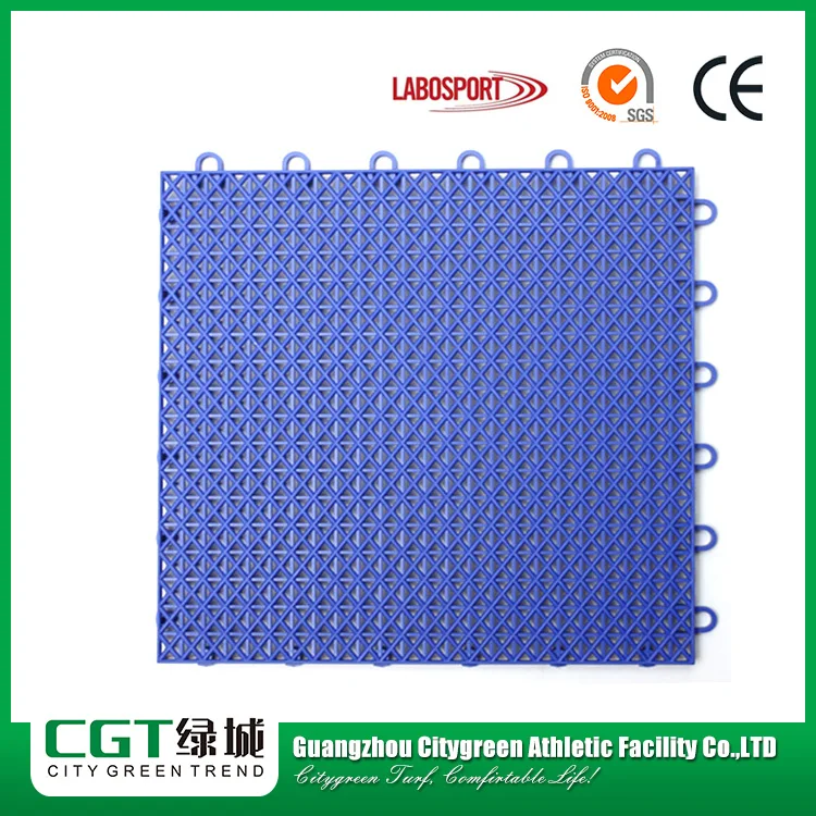 Plastic slat non-slip floor for backyard,kindergarten floor materials