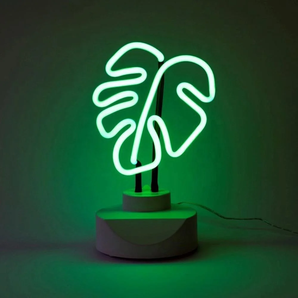 
Green leaf neon lighting lamp custom small glass neon light sign China factory shanghai antuo neon sculpture 