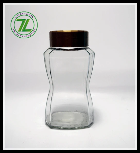 factory selling 810ML coffee glass bottle food container glass jar with plastic lid 27oz