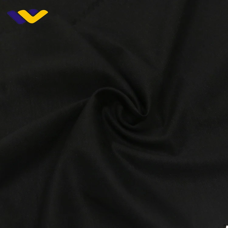 Cotton fabric black twill custom men manufacturer prices names types weight160g T-shirt sports fabric