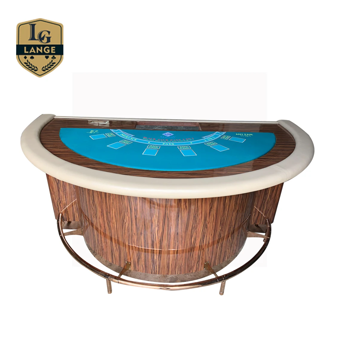 Casino Caribbean Blackjack Poker Table Three Cards Antique Poker Table with Coaster