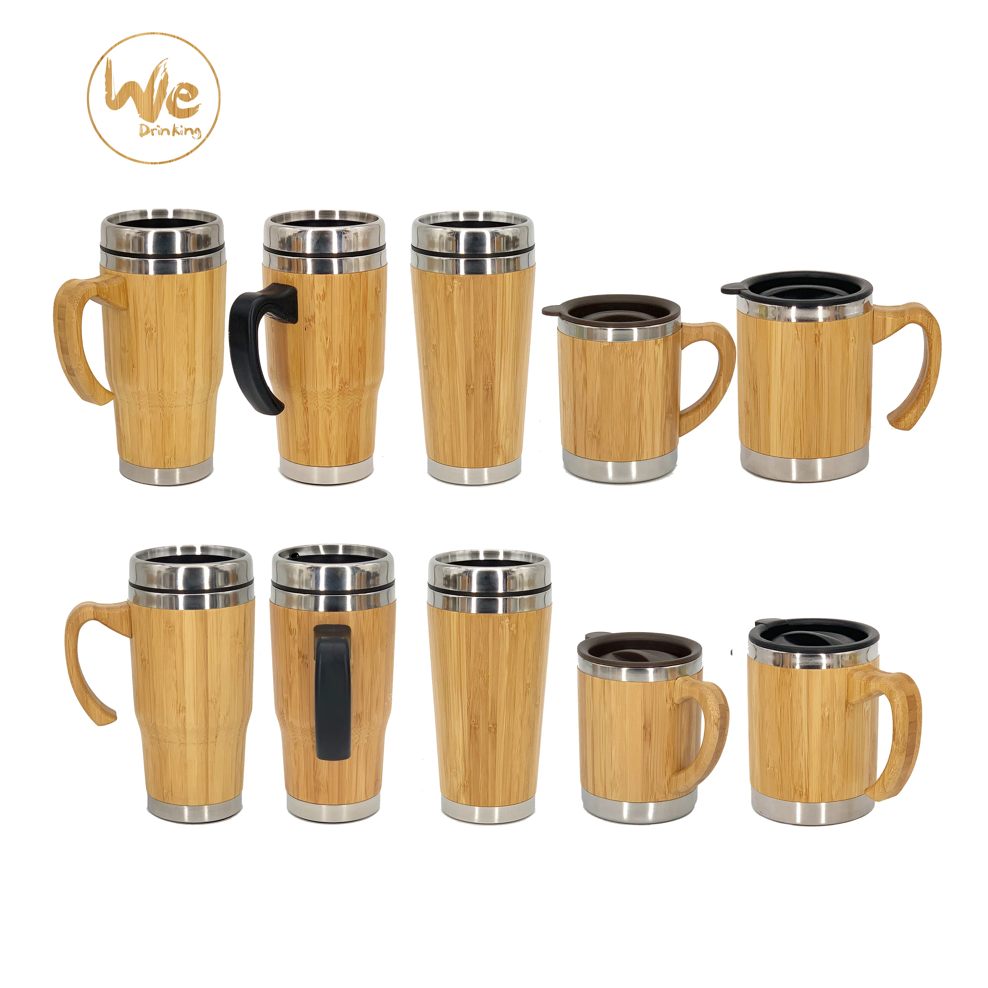 BS04 550ml BPA free Eco Friendly Original Bamboo Tea Water Flask with Infuser and Strainer for Brewing Loose Leaf and Detox Tea