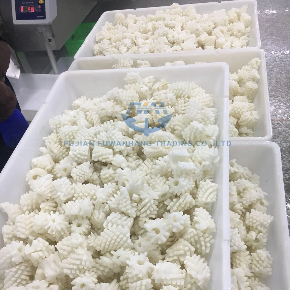 
Hot Sale IQF Frozen Squid Flower 30% Ice Glaze 