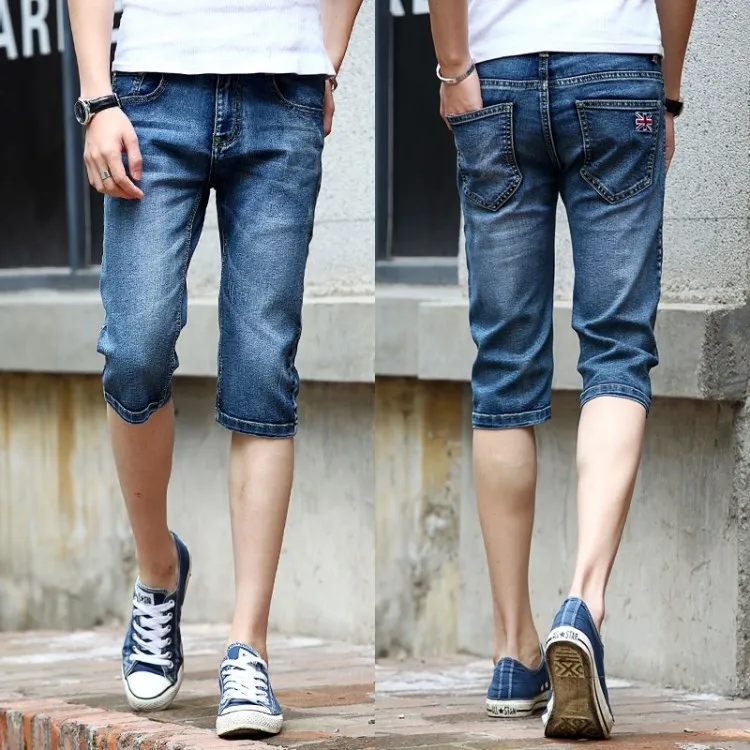 Mens Denim Capri Shorts Online Hotsell 