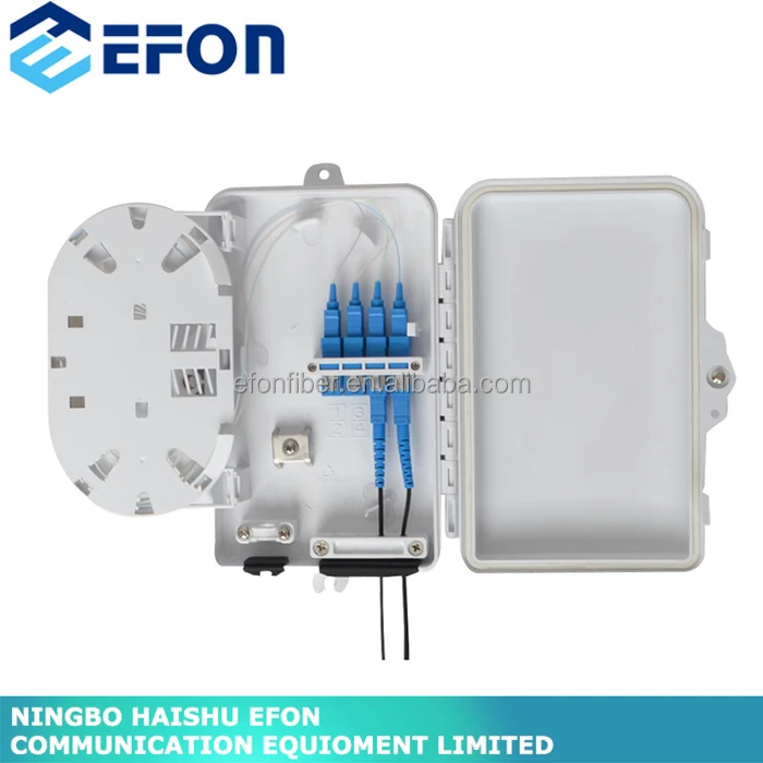 Хорошее проведение запечатывания 4 порт PC/ABS материал FTTH mini fiber optic клеммная коробка