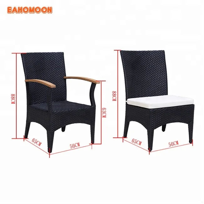 
Cheap Outdoor Rattan+Plastic Wood Composite Patio Furniture 7 pcs Cube Dining Set for Home & Garden 