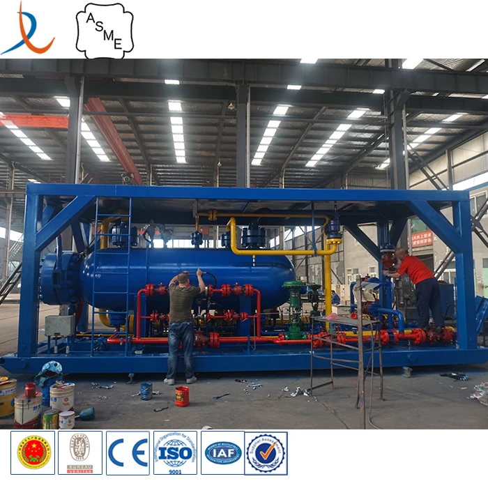 Horizontal two phase separator/oilfield filter separator skid mounted