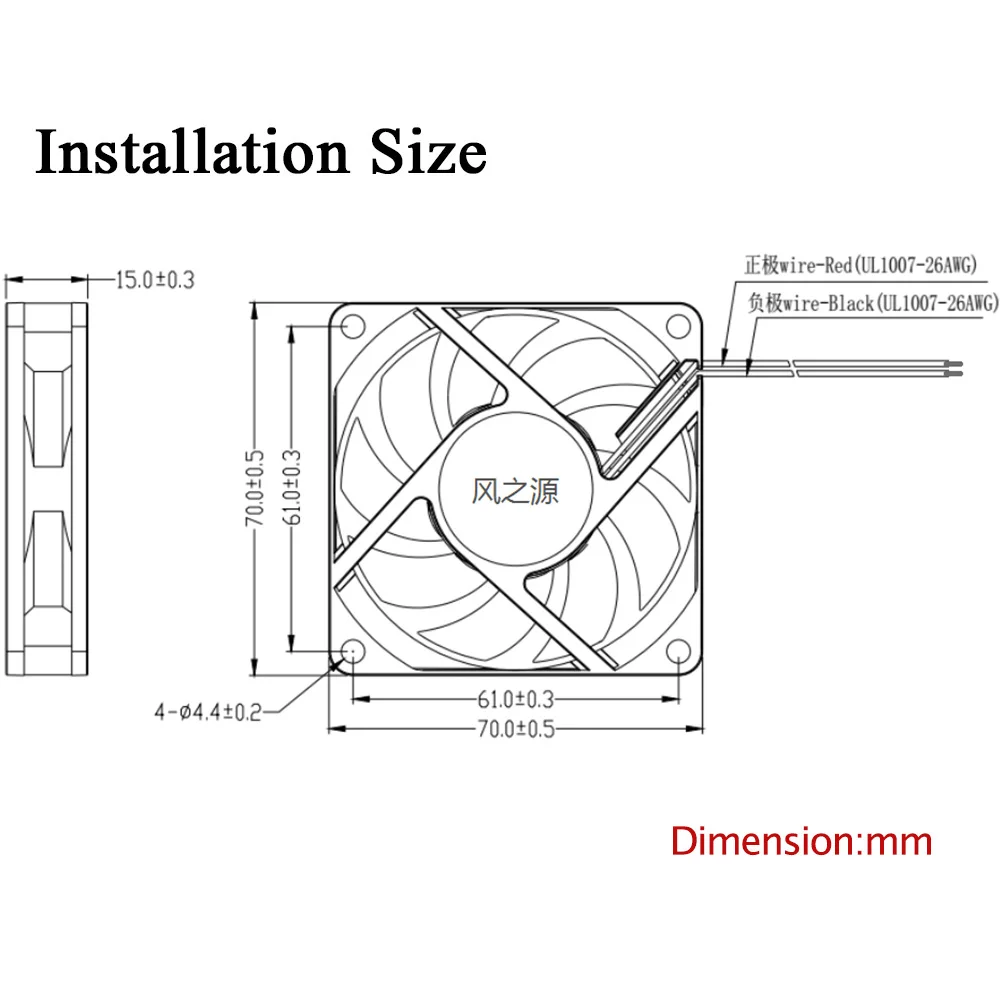 70x70x15mm direct supplying dc 5v 12v 24v waterproof 70mm 70x70x15mm 7015 generator cooling fan