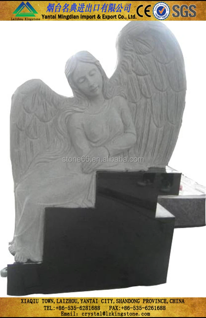 gravestone angel tombstones,China nature stone tombstone