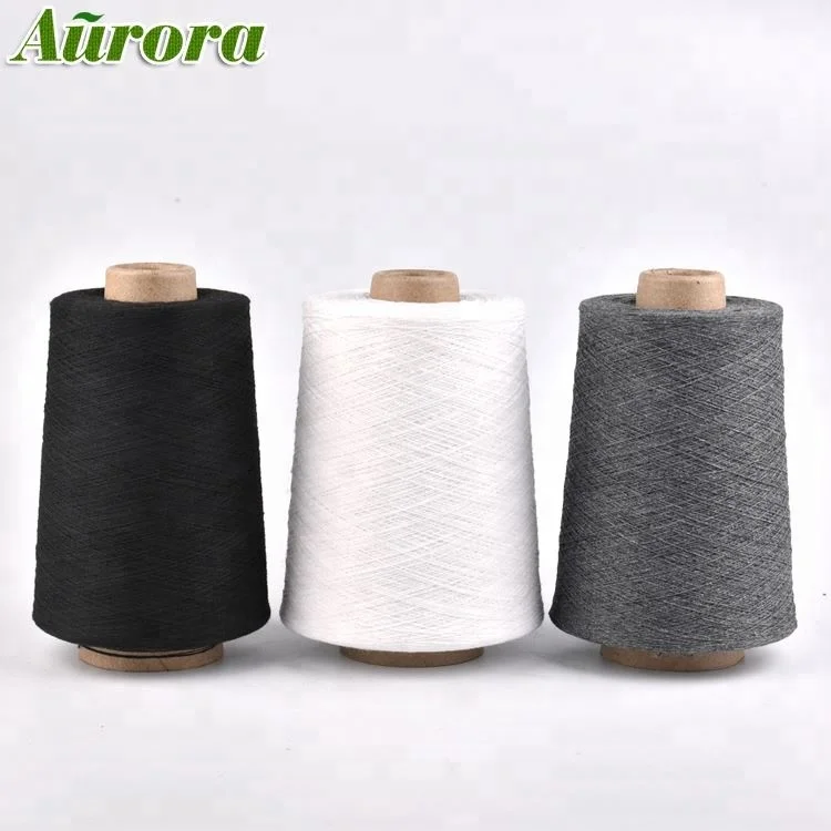 China manufacture bleached yarn dyed knitting fabric NE22/1 knitting yarn for knitting
