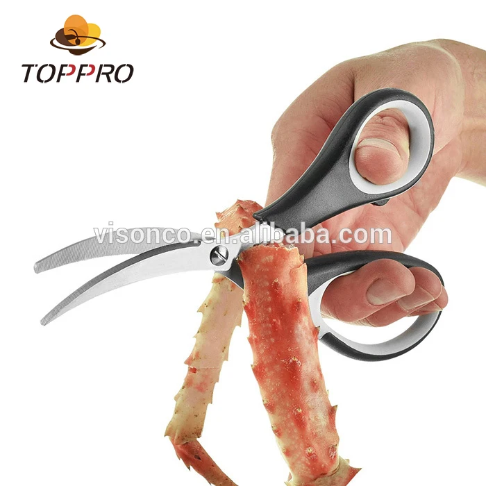 Stainless steel kitchen heavy duty scissors Seafood  shrimp/crab scissors for food kitchen shears set
