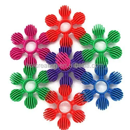 Create Puzzle Manipluative DIY Brain Building Toy Games Preschool Kindergarten Plastic Soft DIY Blocks