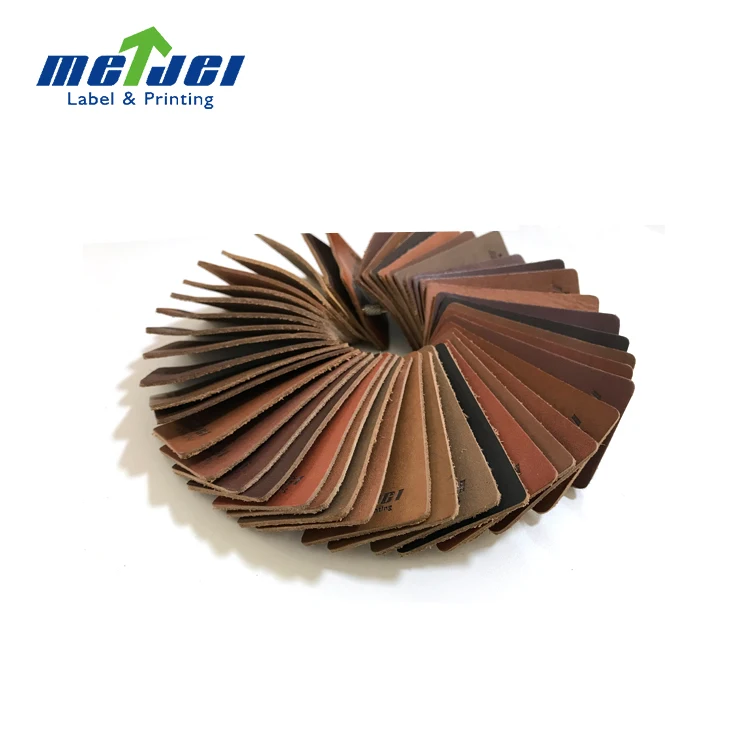 
High quality recycled debossed custom leather patches 