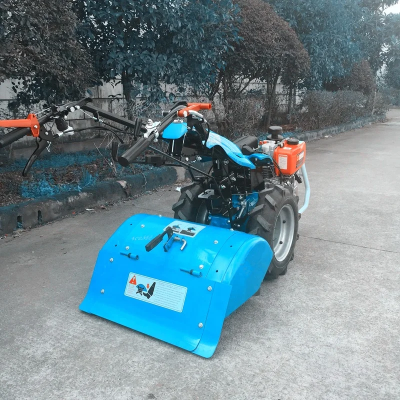 Manual Start Agricultural Walking Tractor Rotavator