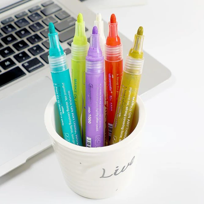 2018 Amazon Hot Selling 12 15 24 Colors GuangNa Brand  Acrylic Paint  Pens With Oem Packaging