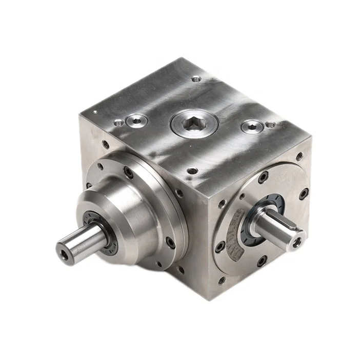 
China made custom small mini steel shaft drive spiral bevel right angle 90 degree transmission gearbox 